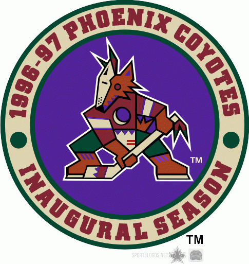 Arizona Coyotes 1996 97 Anniversary Logo 02 cricut iron on